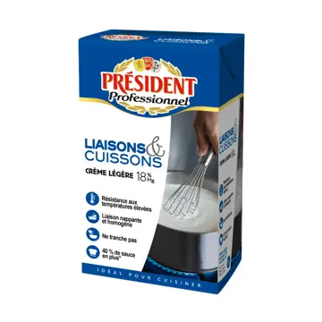 President creme culinaire 18% 6x1l