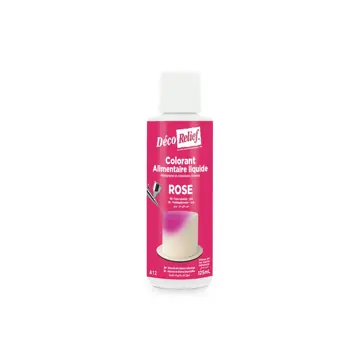Déco relief vloeibaar eetbaar kleurstof rose (roos) 125ml