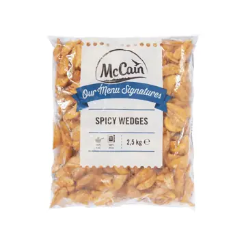 Mccain spicy wedges 5x2.5kg (12,5kg)